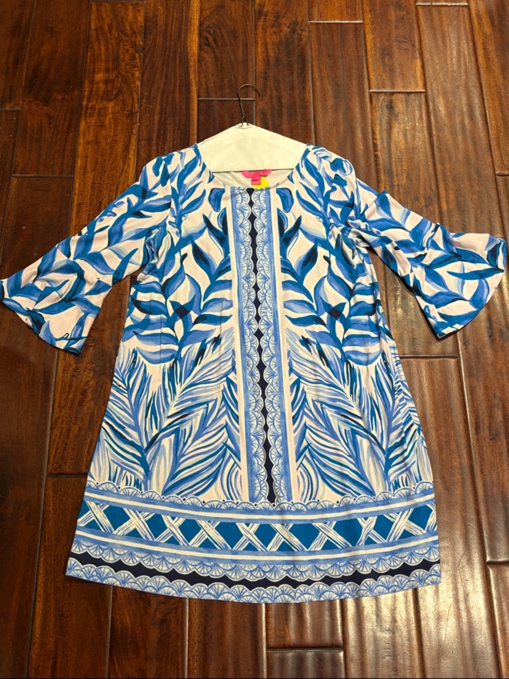Lilly Pulitzer Blue and White Printed Mini Dress